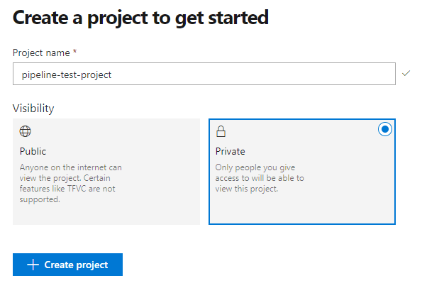 pulcini 710 azure project create