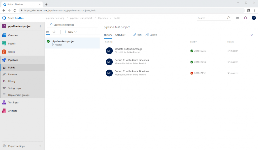 pulcini 790 azure pipelines list 1024x597 1
