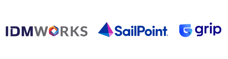 IDMWORKS, SailPoint, and Grip Security logo